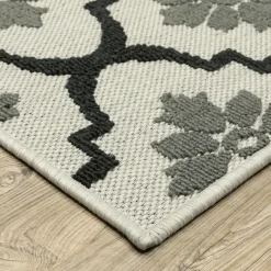 Plow & Hearth Area Rugs>Indoor/Outdoor York Tilework Polypropylene Rug, 5'3" x 7'3" Blue/Green