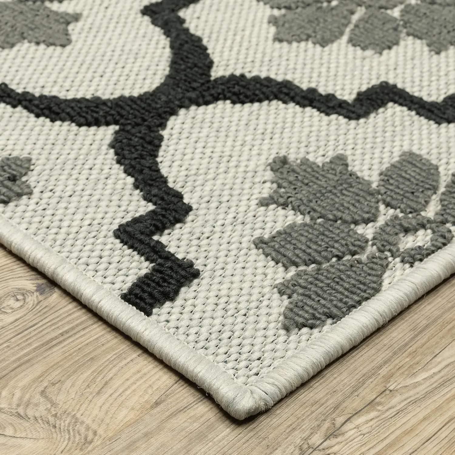 Plow & Hearth Area Rugs>Indoor/Outdoor York Tilework Polypropylene Rug, 5'3" x 7'3" Blue/Green
