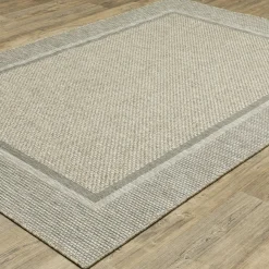 Plow & Hearth Area Rugs>Indoor/Outdoor Yucatan Border Polypropylene Rug, 9'10" x 12'10"