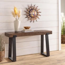 Plow & Hearth Outdoor Wall Art|Wall Art>Iridescent Metal Sun Wall Art