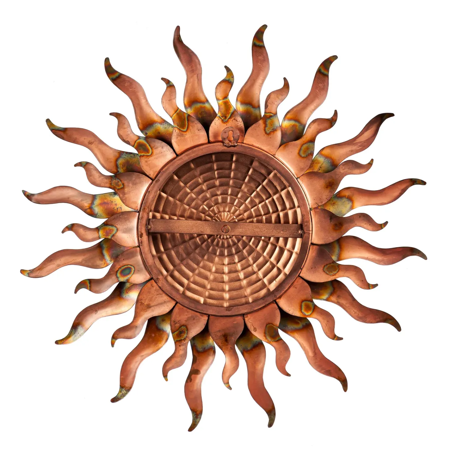Plow & Hearth Outdoor Wall Art|Wall Art>Iridescent Metal Sun Wall Art