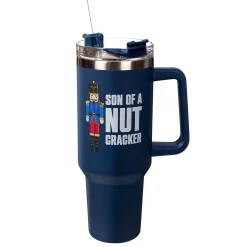 Plow & Hearth Travel Cups>Joyful Traditions Tumbler Stainless-Steel Canyon Cup w/ Straw, Son Of A Nutcracker, 40oz, Gift Box