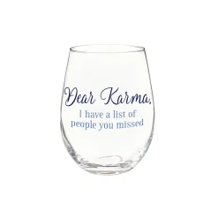Plow & Hearth Wine Glasses>Karma Stemless Glass, 17oz, Gift Box
