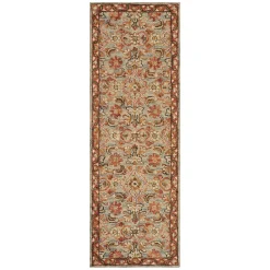Plow & Hearth Area Rugs>Kensington Floral Wool Rug, 5' x 7'6" Slate
