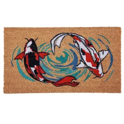Plow & Hearth Coir Mats>Koi Fish Coir Mat