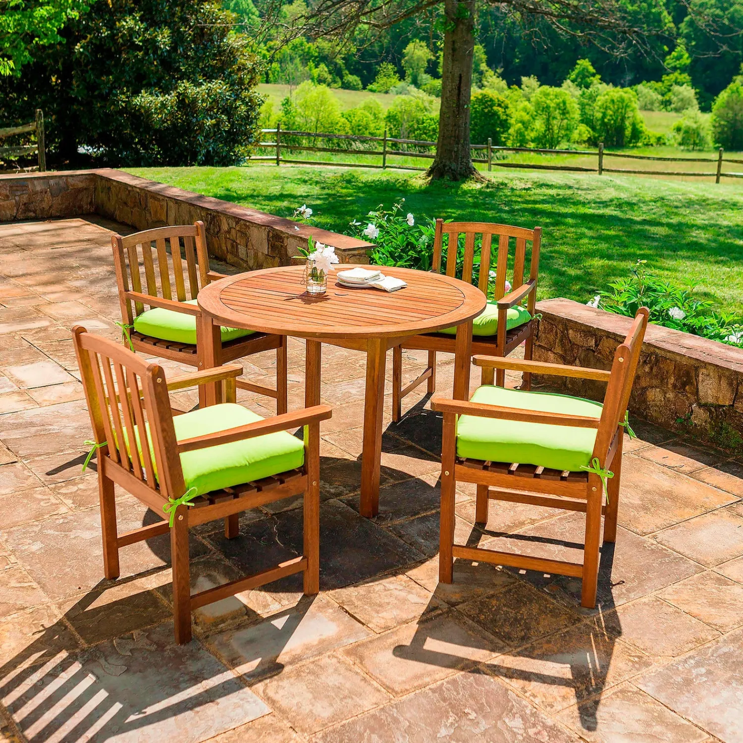 Plow & Hearth Outdoor Dining Sets>Lancaster Round Table Natural