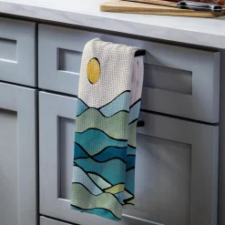 Plow & Hearth Kitchen Linens>Landscape Gesture Quick Dry Kitchen Towel, 18" x 30"
