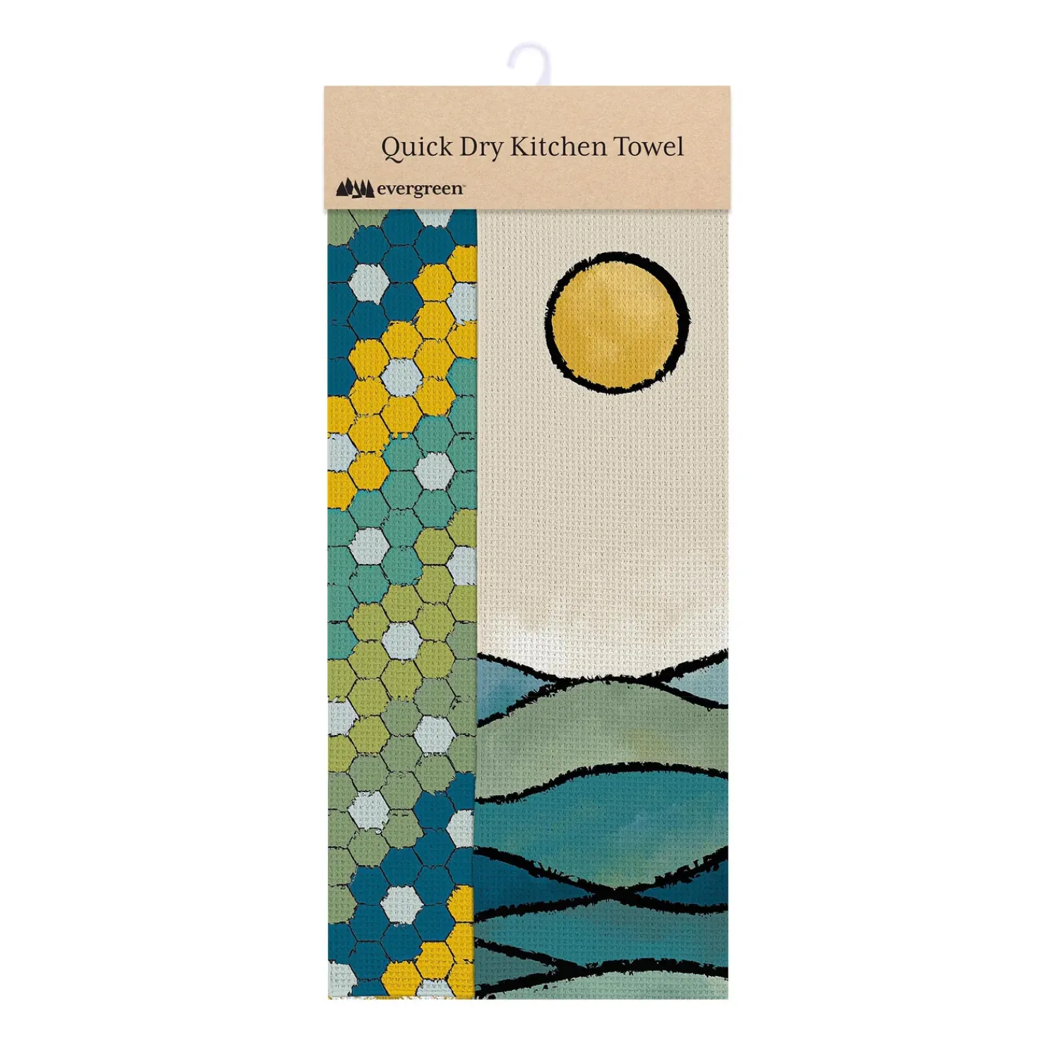 Plow & Hearth Kitchen Linens>Landscape Gesture Quick Dry Kitchen Towel, 18" x 30"
