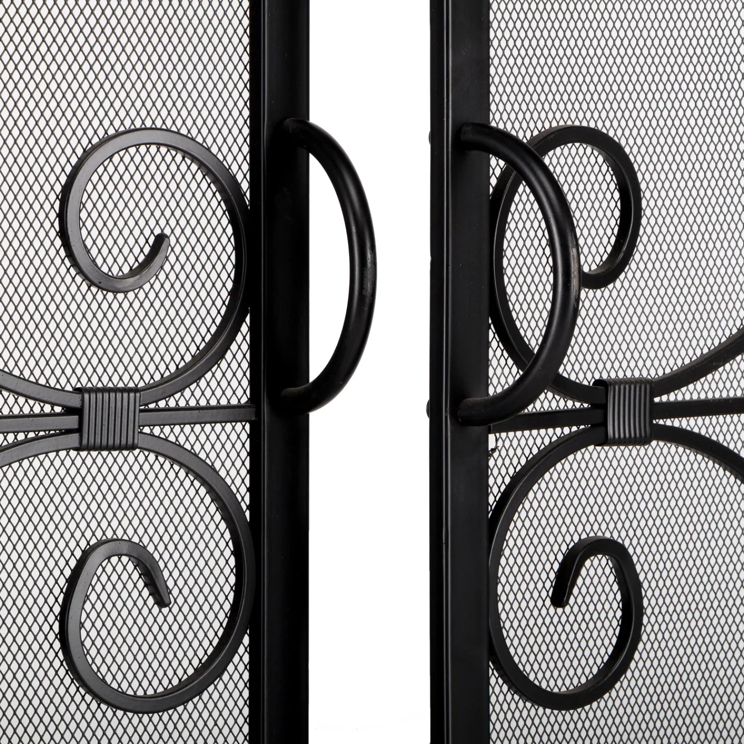 Plow & Hearth Fireplace Screens With Doors>Large Crest Fireplace Screen With Doors Black