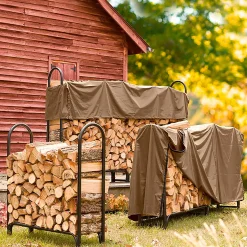 Plow & Hearth Outdoor Clean Up|Wood Storage & Wood Racks>Large Heavy-Duty Steel Log Rack