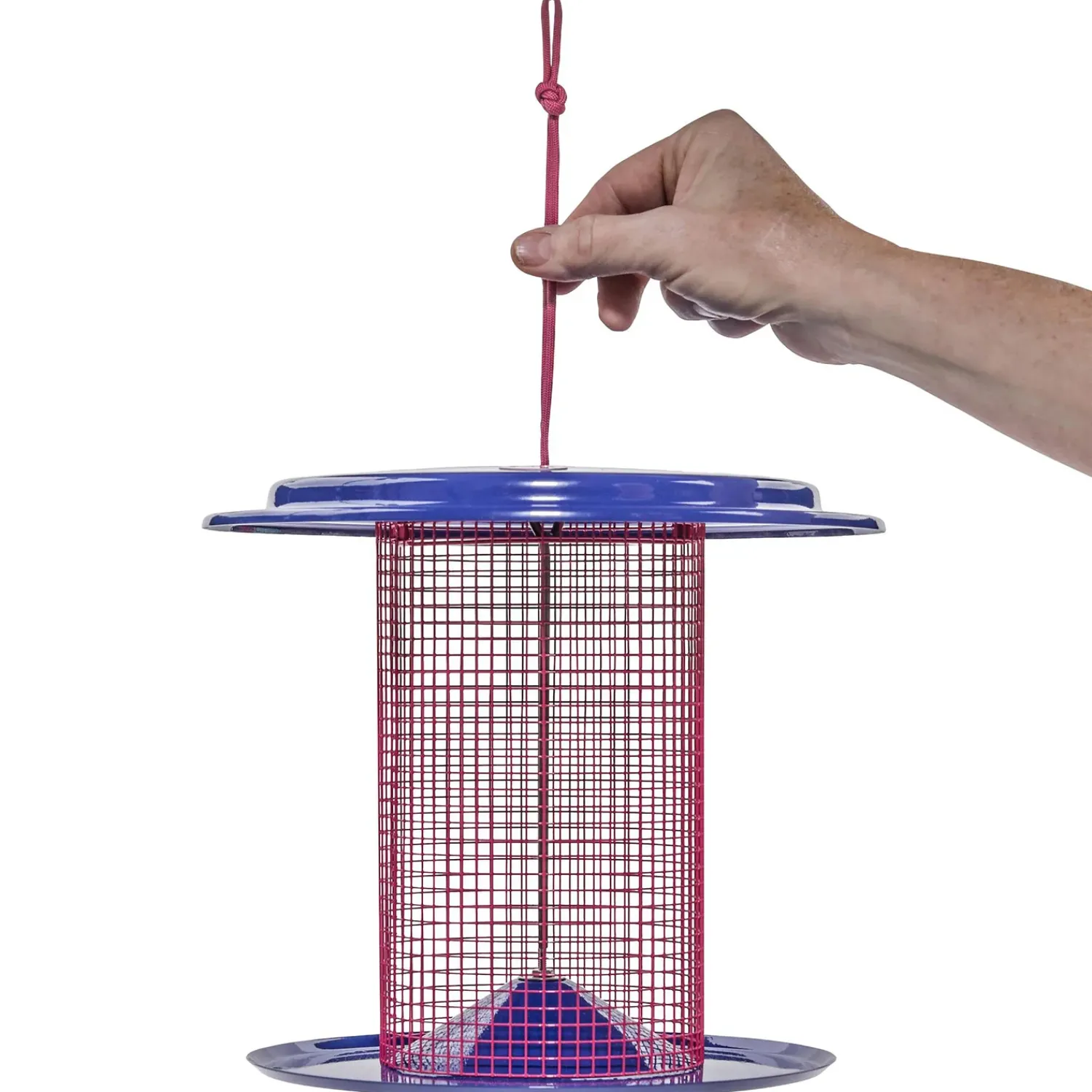 Plow & Hearth Bird Feeders>Large Metal Sunflower Seed Bird Feeder