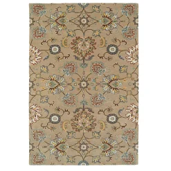 Plow & Hearth Area Rugs>Lauren Floral Wool Rug, 5' x 7'9"