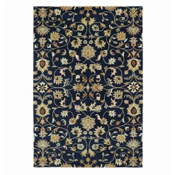 Plow & Hearth Area Rugs>Lauren Vine Wool Rug, 9' x 12' Graphite