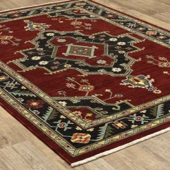 Plow & Hearth Area Rugs>Laurenburg Border Wool Rug, 3'3" x 5'