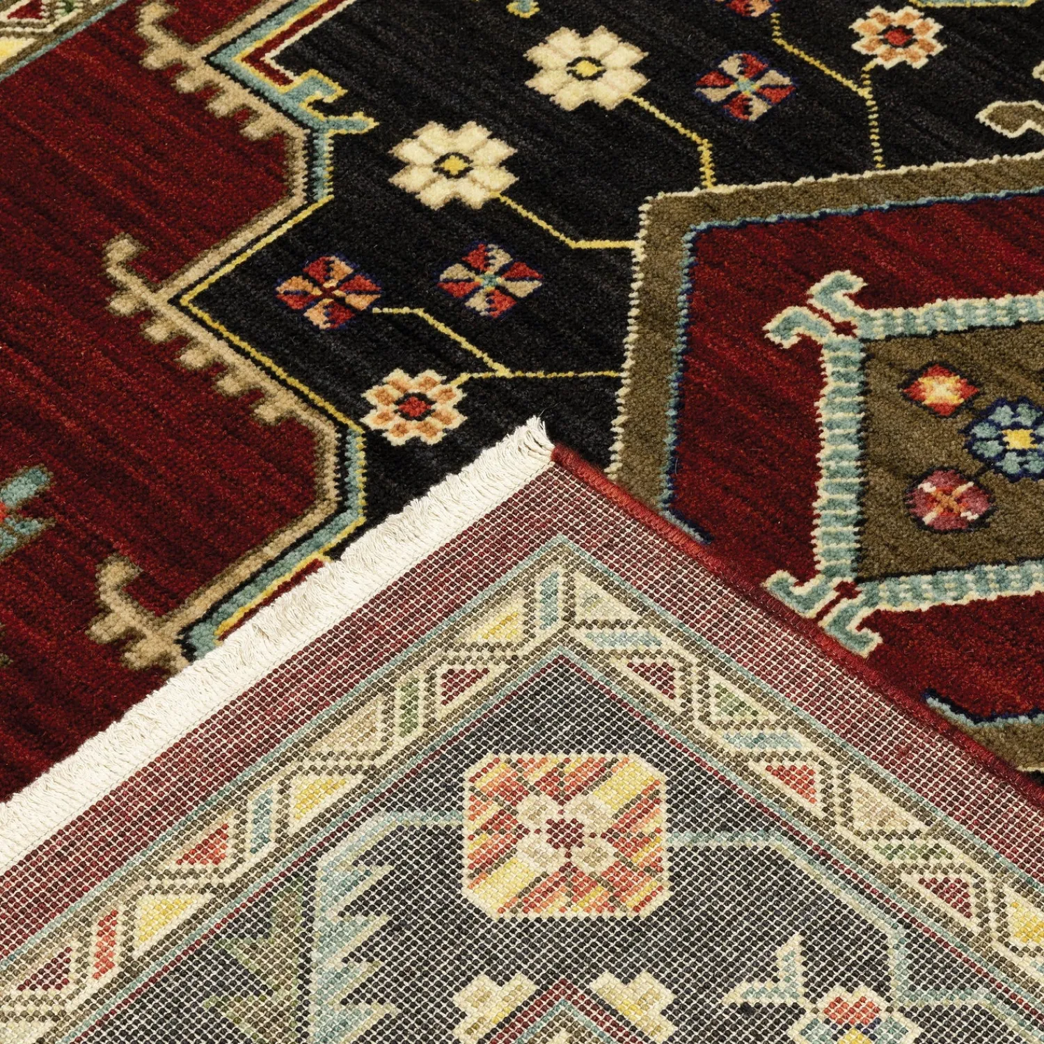 Plow & Hearth Area Rugs>Laurenburg Border Wool Rug, 3'3" x 5'