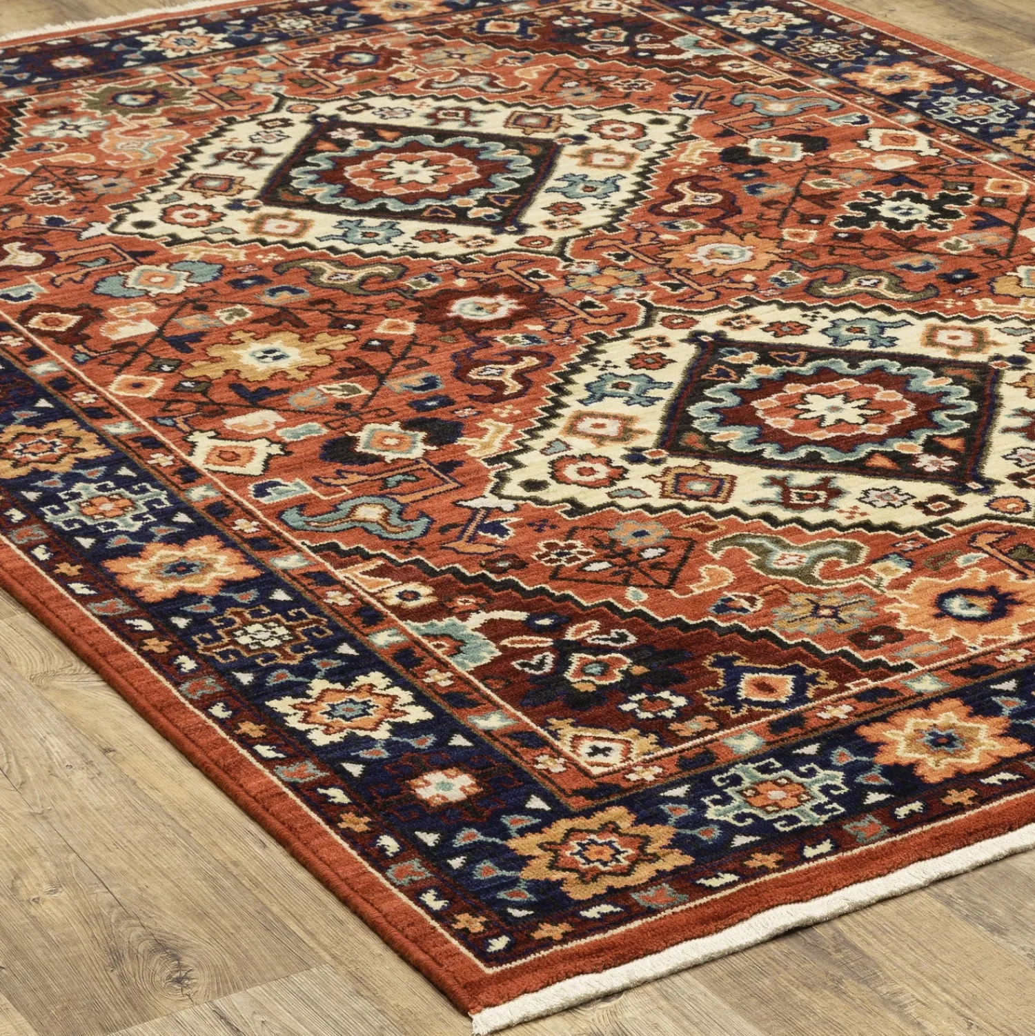 Plow & Hearth Area Rugs>Laurenburg Kaleidoscope Wool Rug, 9'10" x 12'10"