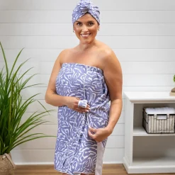 Plow & Hearth Bath Accessories>Lavender Flow Quick Dry Body Wrap