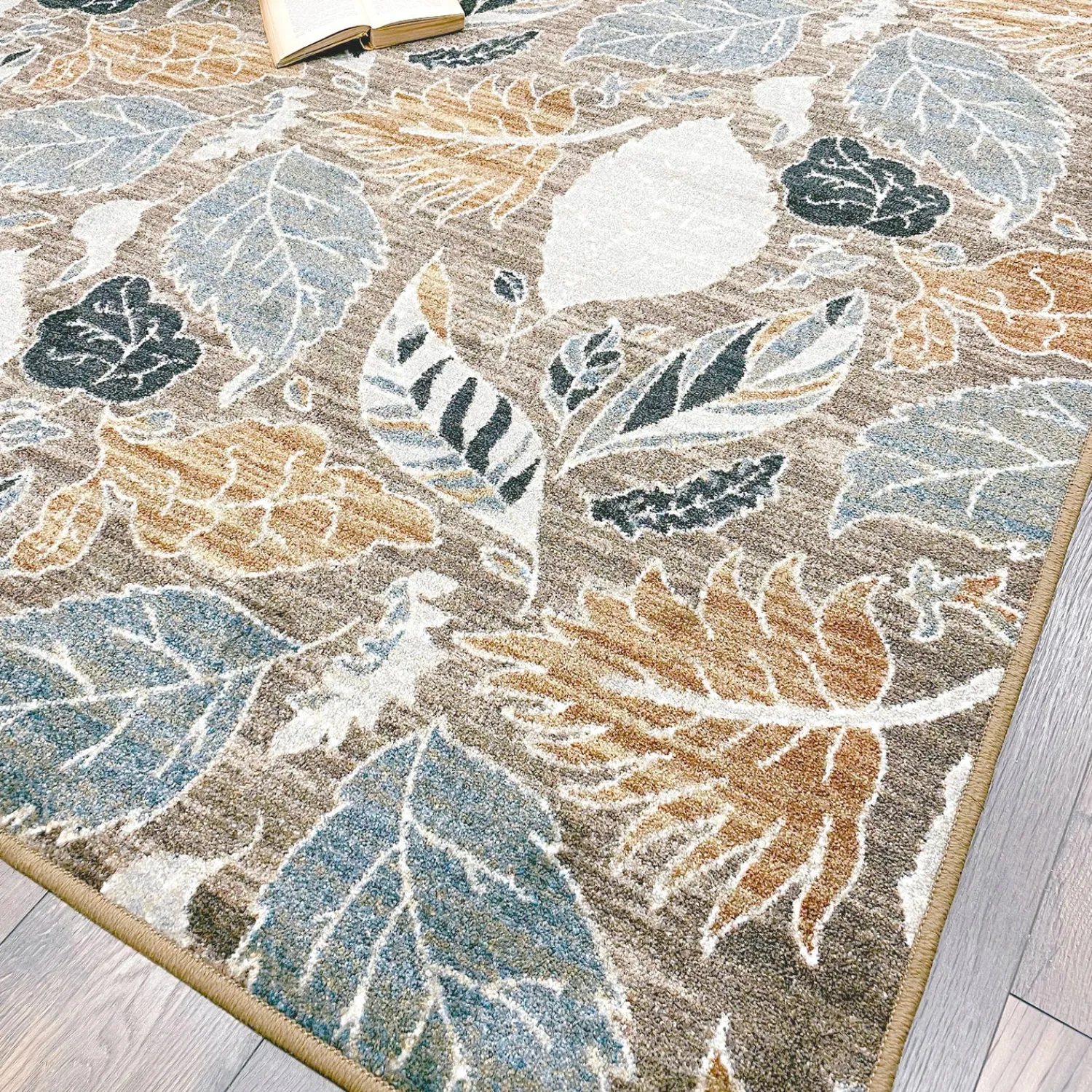 Plow & Hearth Area Rugs>Leaves EnduraStran Area Rug, 3' x 4' Suede