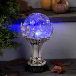 Plow & Hearth Garden Statues>LED Skull Hand Globe Statuary