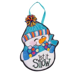 Plow & Hearth Fabric Door Hangers>Let It Snow-Man Door Décor