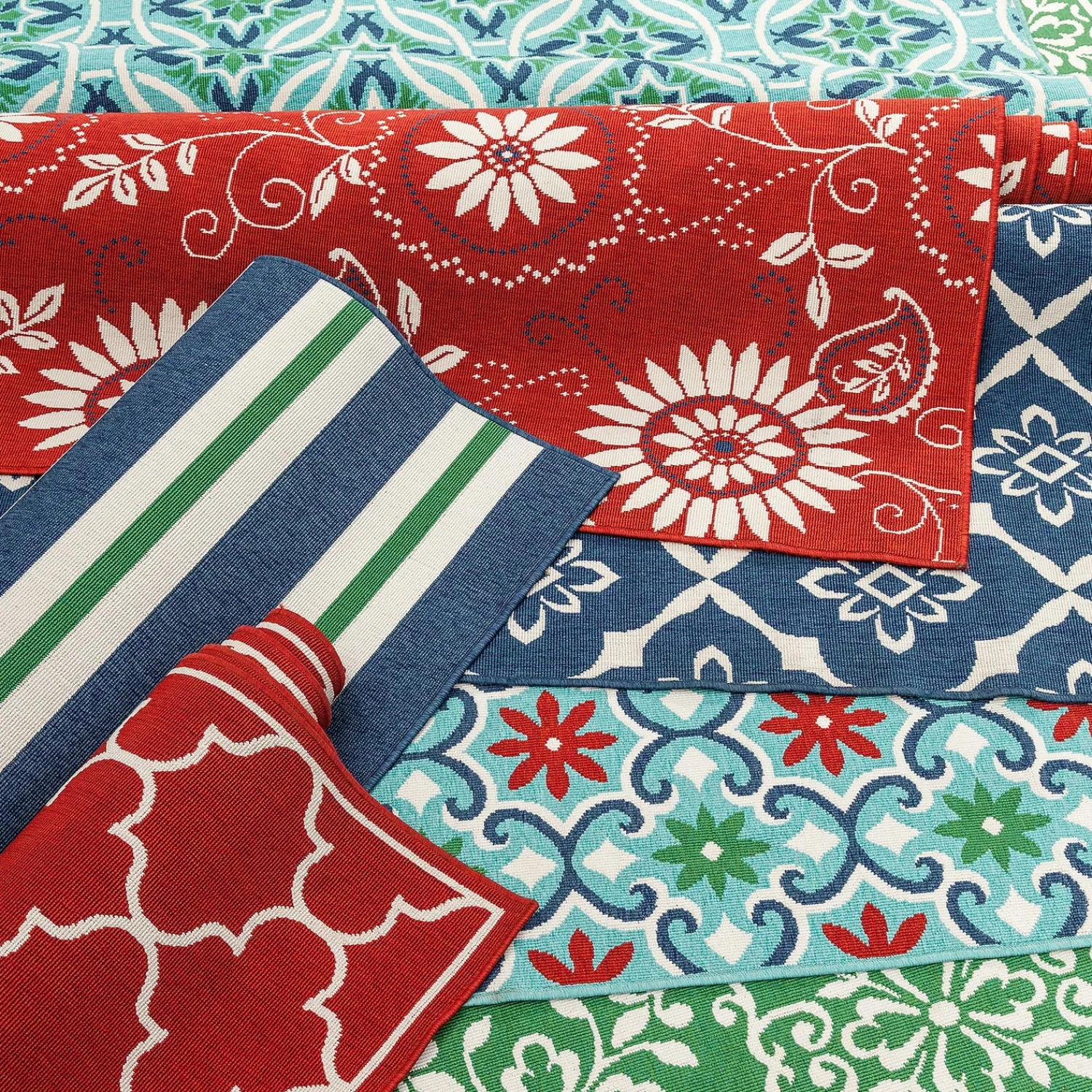Plow & Hearth Area Rugs>Lexington Quatrefoil Rug, 7'10"x 10'10" Red