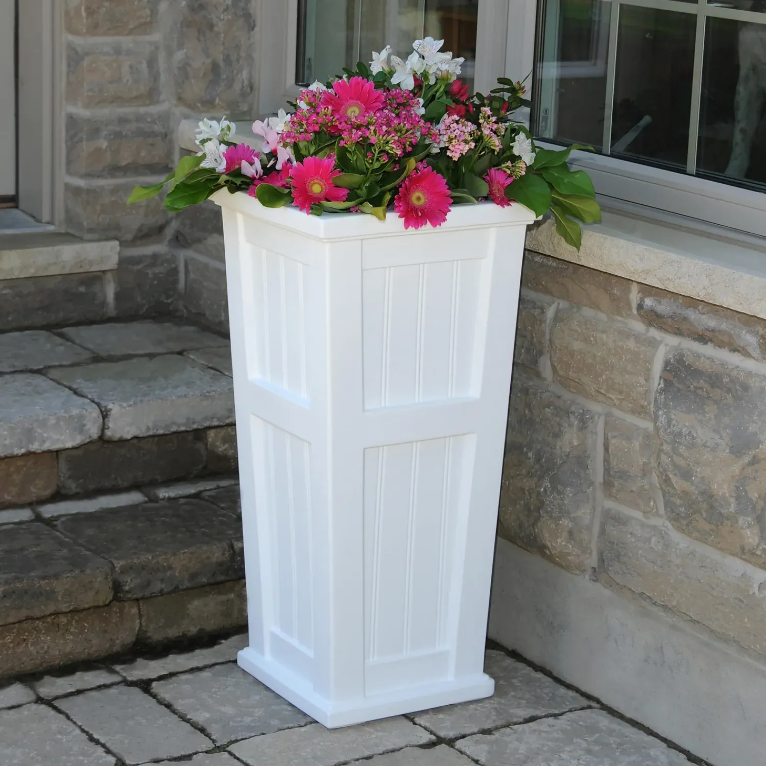 Plow & Hearth Planters & Plant Stands>Lexington Tall Self-Watering Planter, 32"H