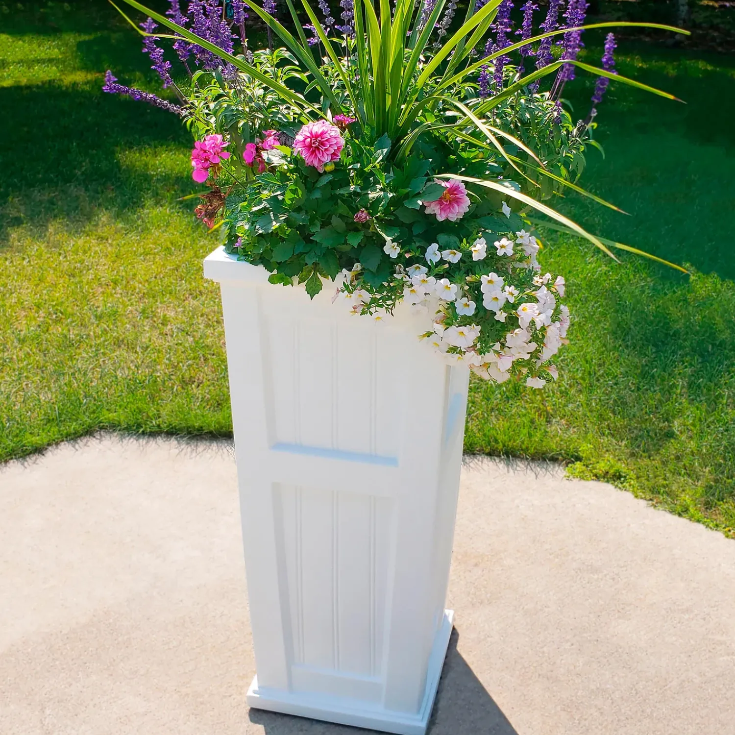 Plow & Hearth Planters & Plant Stands>Lexington Tall Self-Watering Planter, 32"H