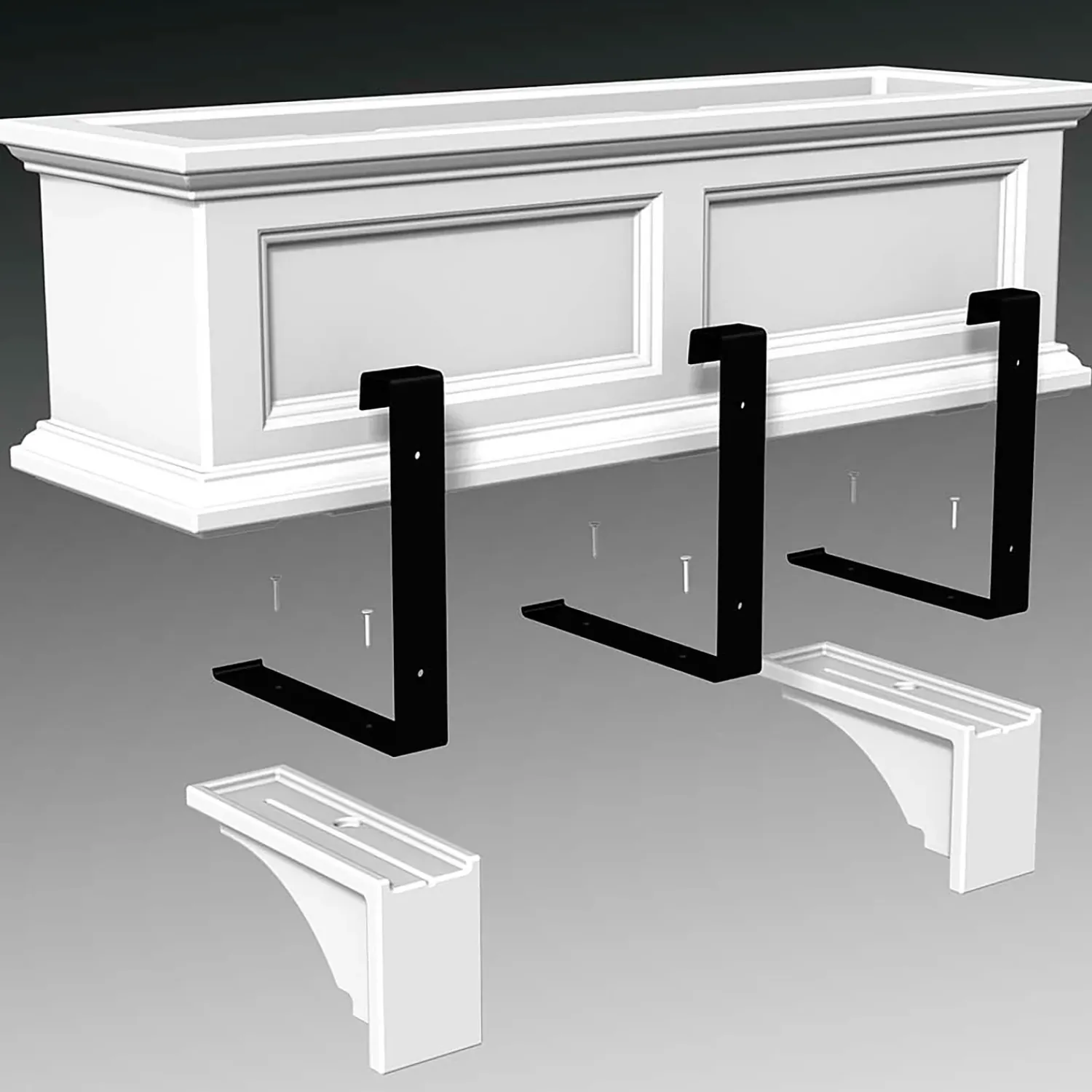 Plow & Hearth Planters & Plant Stands>Lexington Window Box Corbels, Set of 2