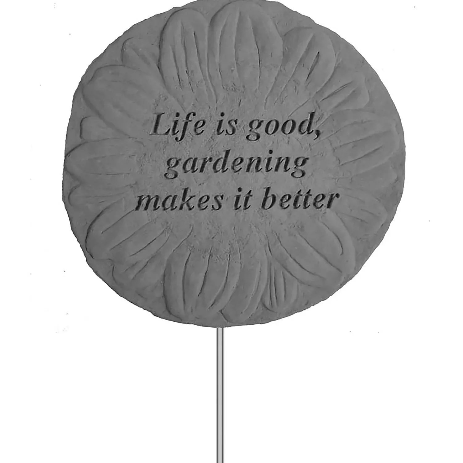 Plow & Hearth Garden Stakes>Life is Good Flower Garden Stake