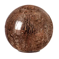Plow & Hearth Gazing Balls|Lighted Garden Decorations>Lighted Crackle Glass Gazing Ball