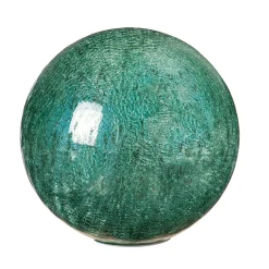Plow & Hearth Gazing Balls|Lighted Garden Decorations>Lighted Crackle Glass Gazing Ball