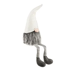 Plow & Hearth Decorative Accents>Lighted Holiday Gnome with Dangling Legs