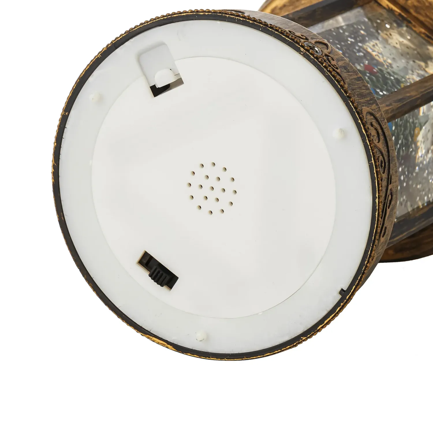Plow & Hearth Decorative Accents>Lighted Reindeer Lantern with Spinning Snow Table Décor