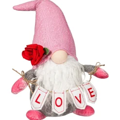 Plow & Hearth Decorative Accents|Lighted Accents>Lighted Valentine Gnome Table Décor