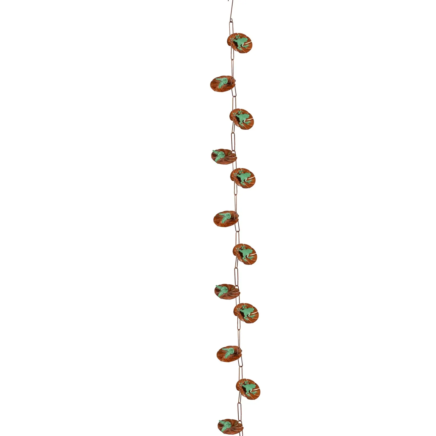 Plow & Hearth Wind Chimes & Mobiles>Lily Pad Hanging Garden Rain Chain