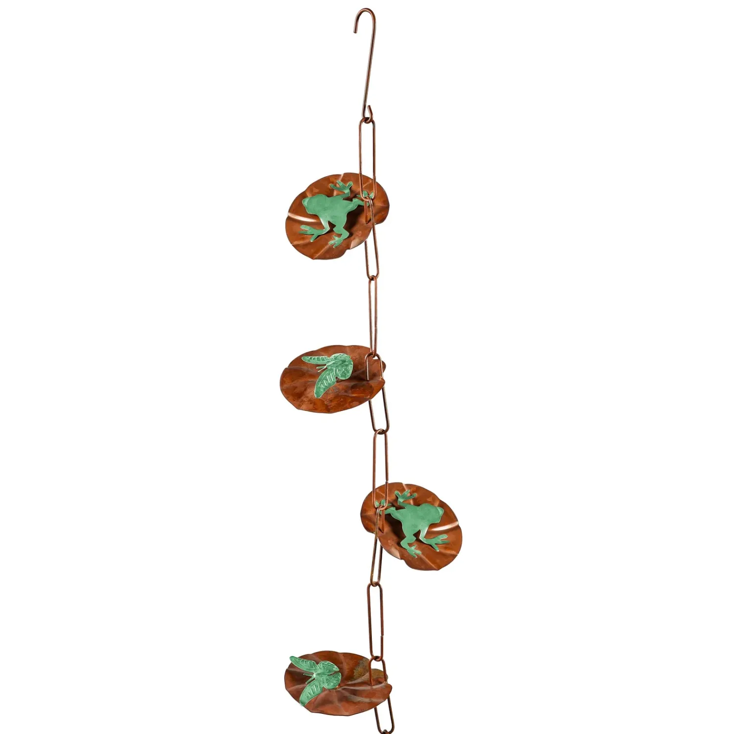 Plow & Hearth Wind Chimes & Mobiles>Lily Pad Hanging Garden Rain Chain
