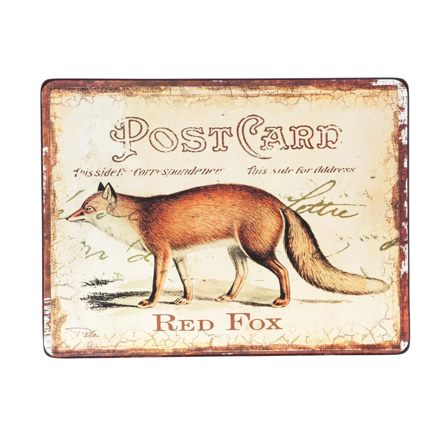 Plow & Hearth Accent Tables>Lodge Postcards TV Trays, Set of 4, with Brown Stands