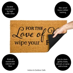 Plow & Hearth Coir Mats>Love of Pete Coir Mat