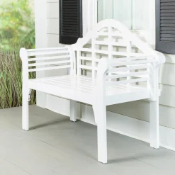 Plow & Hearth Outdoor Benches>Lutyens Wood Garden Bench White