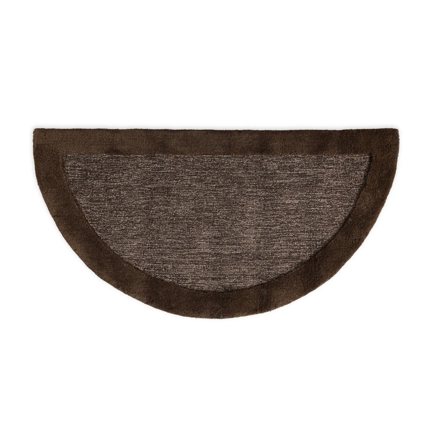 Plow & Hearth Area Rugs|Hearth Rugs>Madrid Banded Half-Round Hearth Rug, 2' x 4'