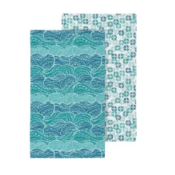 Plow & Hearth Kitchen Linens>Make Waves Quick Dry Kitchen Towel, 18" x 30"