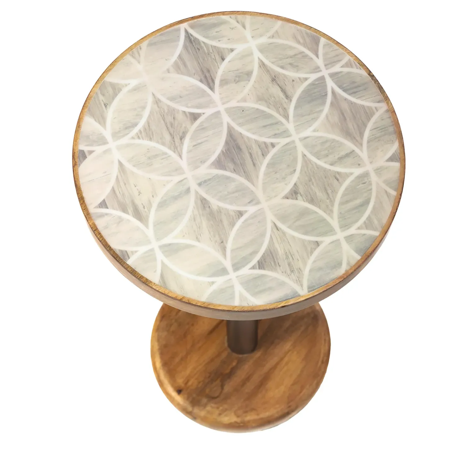 Plow & Hearth Accent Tables|Outdoor Side Tables>Mango Wood Drink Table