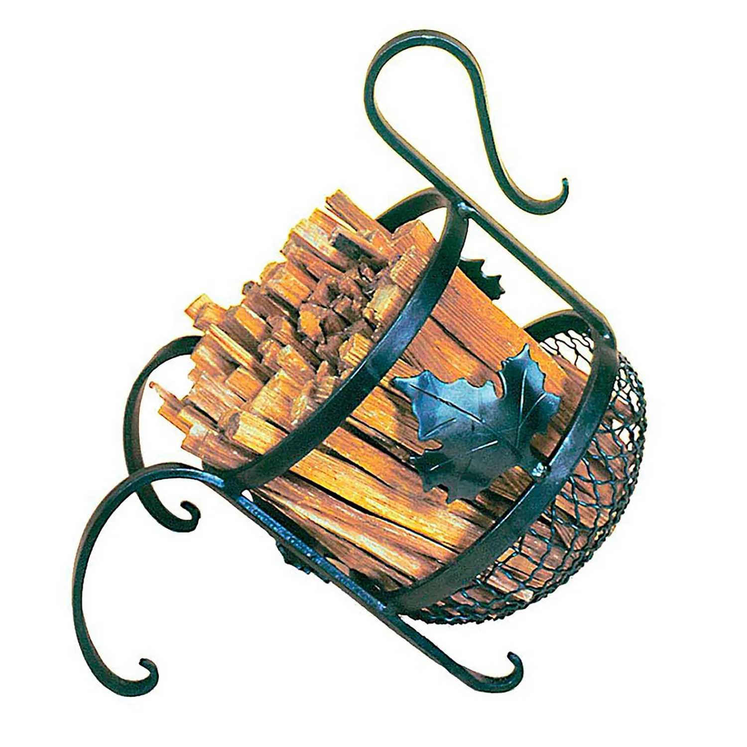 Plow & Hearth Fire Starters & Fatwood|Wood Storage & Wood Racks>Maple Leaf Fatwood Caddy With 4 Lbs. Fatwood Graphite
