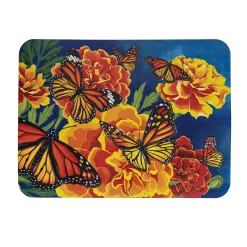 Plow & Hearth Kitchen Linens|Cleaning Supplies>Mariposa Melody Fabric Dish Drying Mat, 20" x 15"