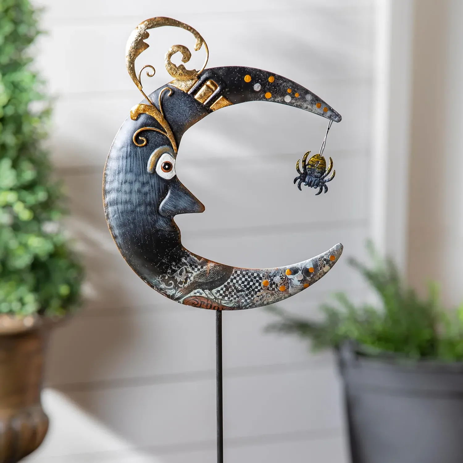 Plow & Hearth Garden Stakes>Master Moon Halloween Garden Stake
