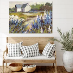 Plow & Hearth Outdoor Wall Art|Wall Art>Meadow Blue Indoor/Outdoor Canvas Wall Art