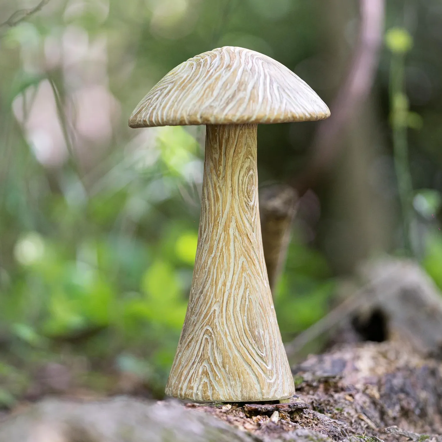 Plow & Hearth Garden Statues>Medium Carved Mushroom Garden Statue