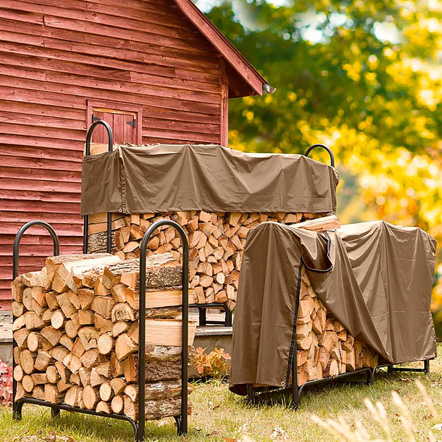Plow & Hearth Outdoor Clean Up|Wood Storage & Wood Racks>Medium Heavy-Duty Steel Log Rack