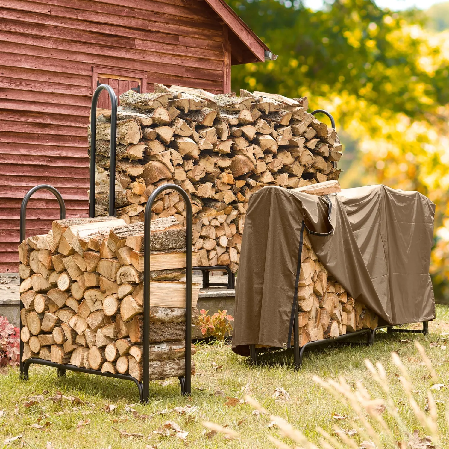 Plow & Hearth Outdoor Clean Up|Wood Storage & Wood Racks>Medium Heavy-Duty Steel Log Rack
