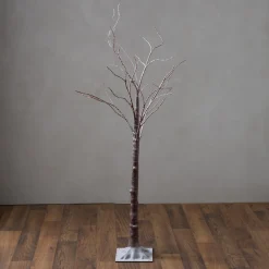 Plow & Hearth Lighted Trees & Garlands>Medium Indoor/Outdoor Birch Tree with 400 Warm White Lights Brown